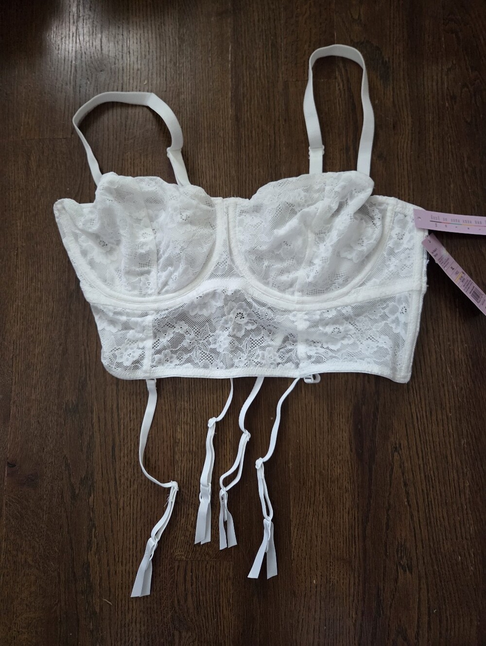 New Wild Fable Womens XL White Lace Underwire Bustier